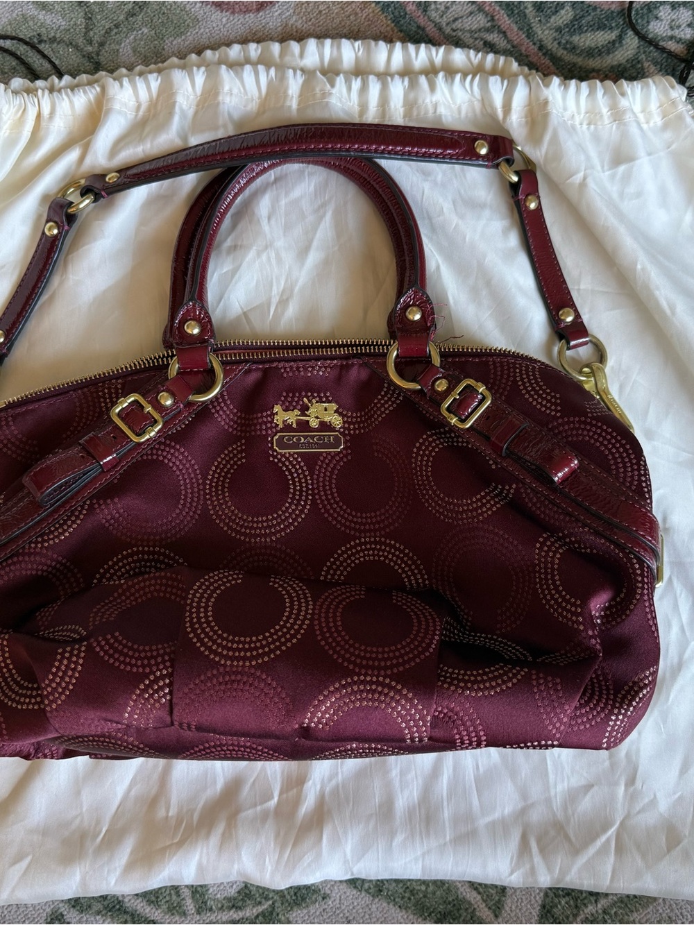 Coach Madison Dotted Op Art Sophia Satchel